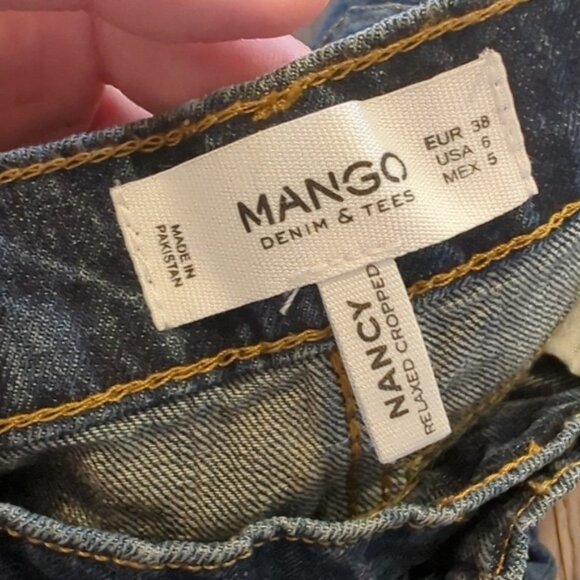 Mango Nancy Relaxed Crop Distressed Jeans - Picture 7 of 7